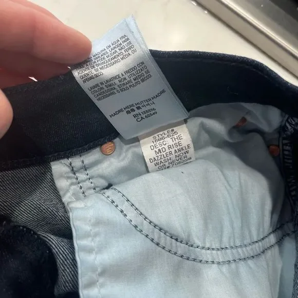 MOTHER Women's Straight Leg Jeans - Dark Blue - Picture 12 of 14